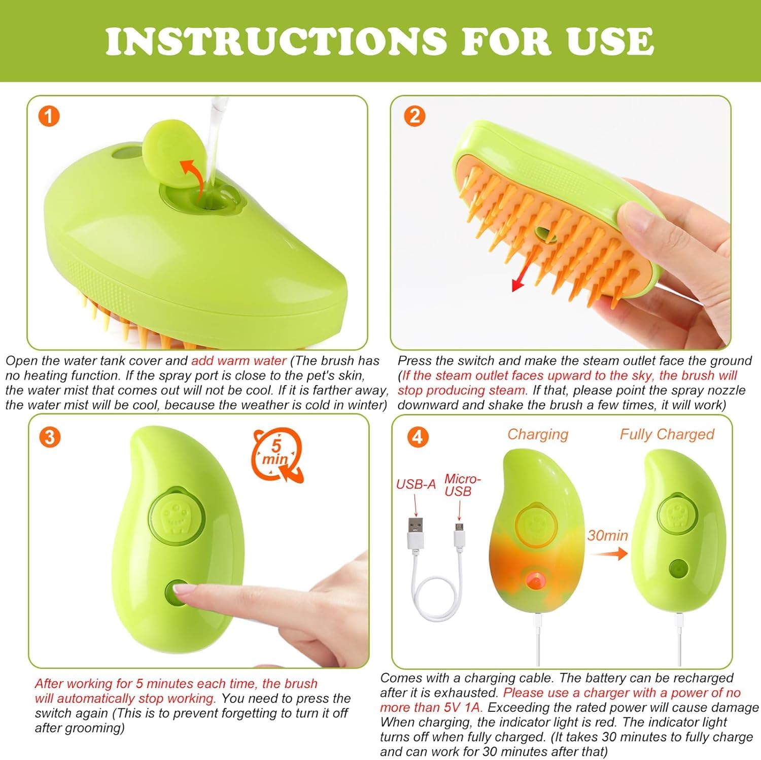 Pet Mango Steam Brush - Image 6