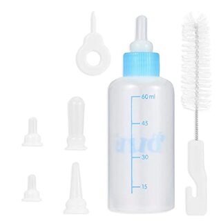 60ml Pet Feeding Bottle with Nipple and Cleaning Brush