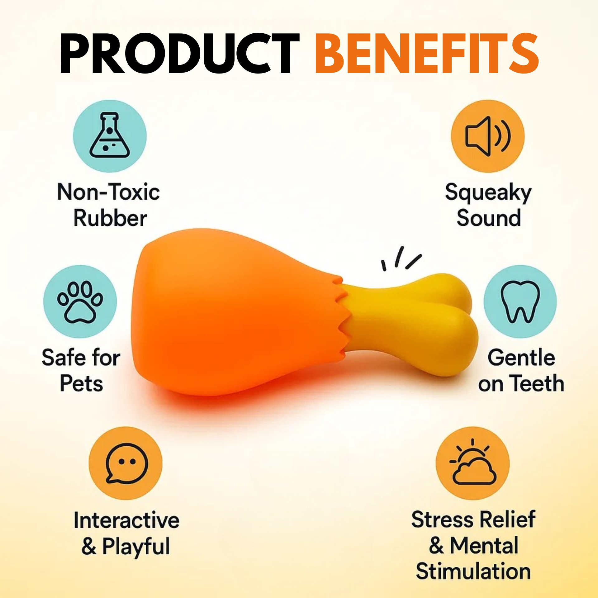 Chicken Bone Squeaky Toy - Image 3