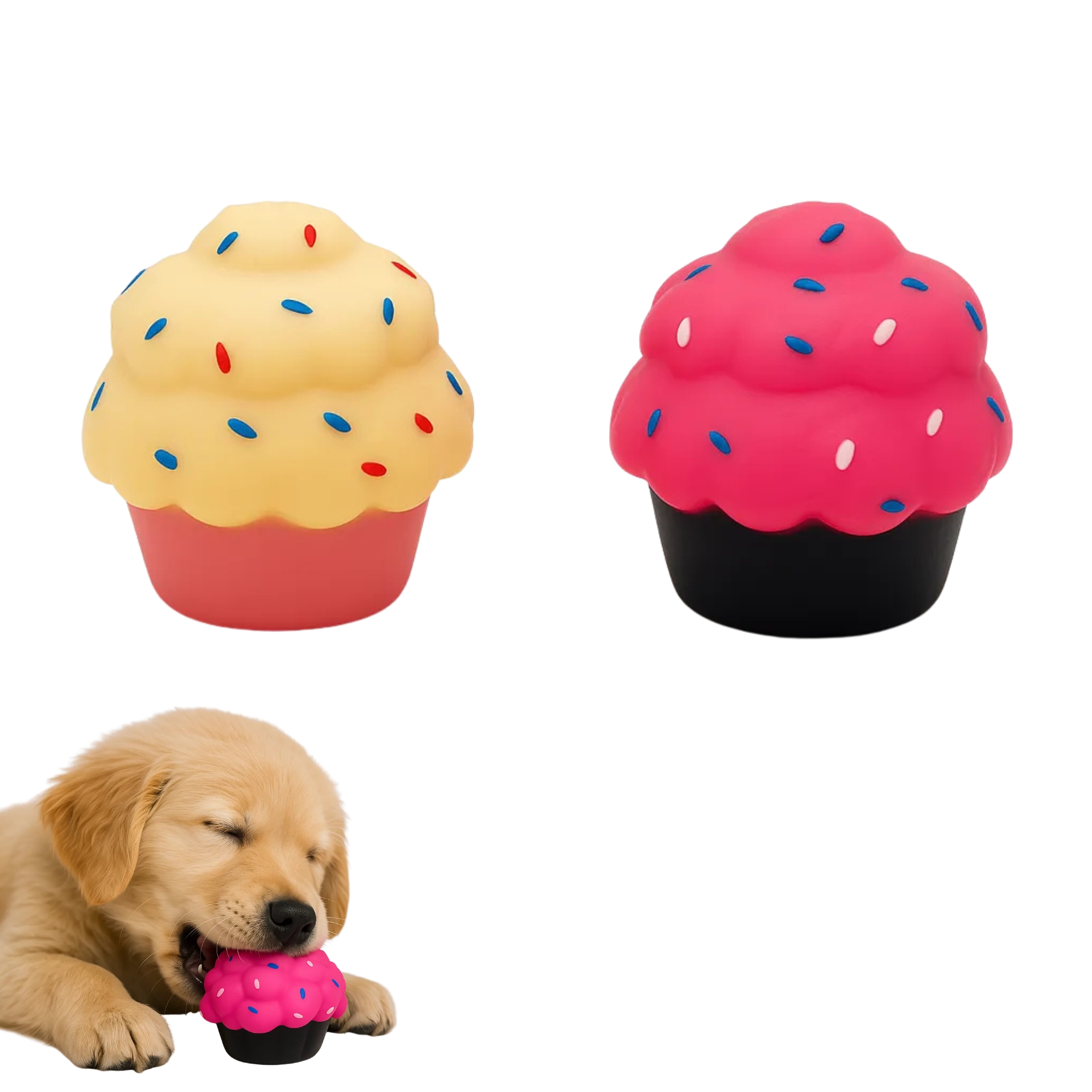 Cup Cake Squeaky Toy