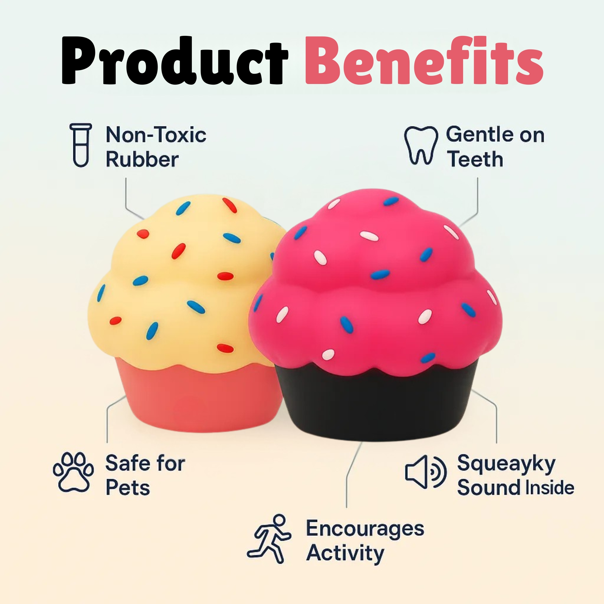 Cup Cake Squeaky Toy - Image 3