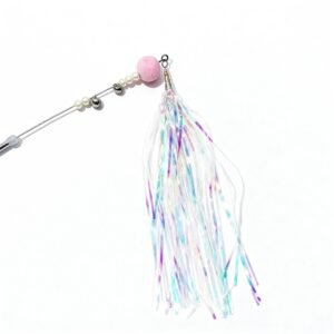 Sparkle Tassel Cat Teaser Wand with Pearls & Bell Toy