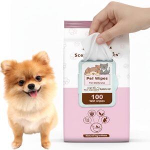 Pet Wipes – 100 Count | Thick, Soft & Natural Ingredient Grooming Wipes