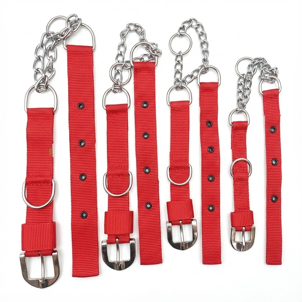 Dog Choke Collar 1.25 Inch | Heavy Duty Metal Chain Training Collar for Strong Dogs