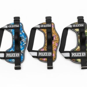 Printed Police K9 Reflector Harness | XL Size