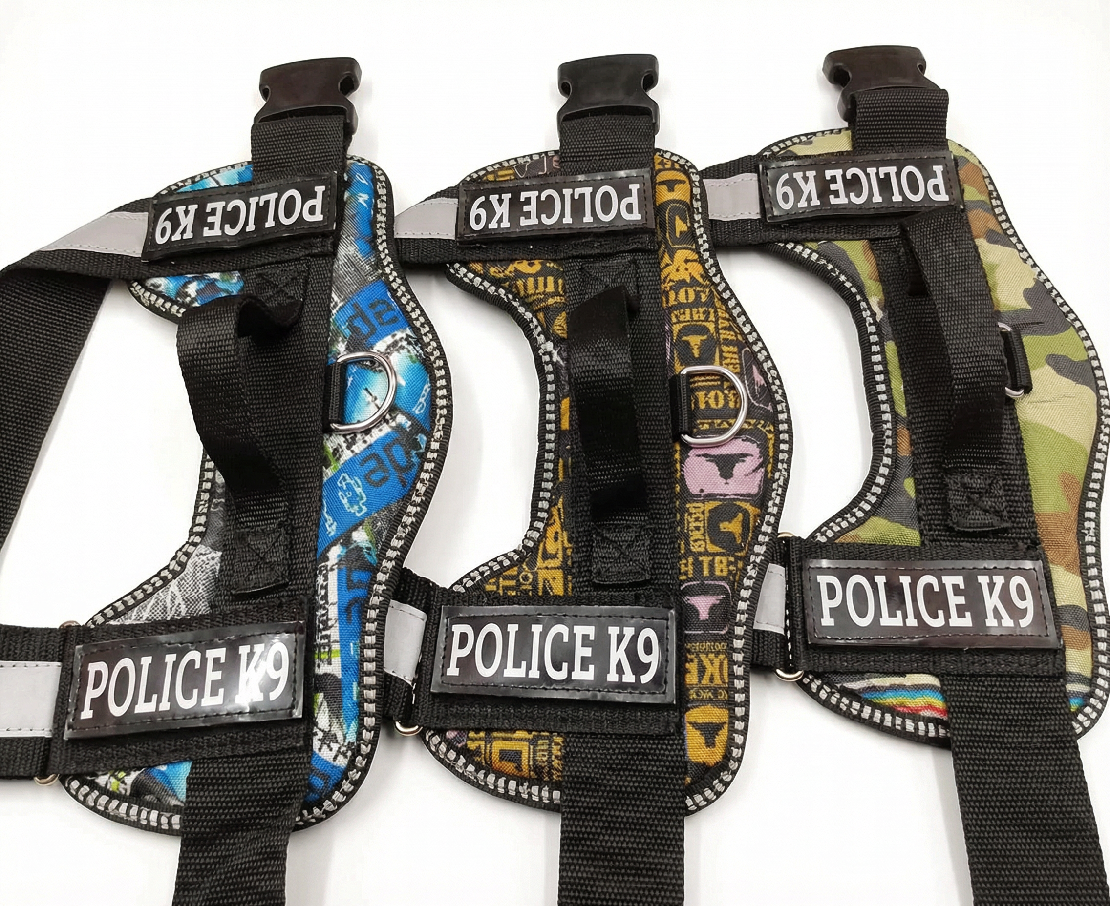 Printed Police K9 Reflector Harness | M Size - Image 2