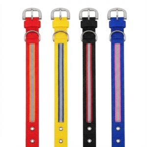 Reflector Dog Collar 0.5 Inch | High Visibility Reflective Pet Collar for Puppies & Small Dogs