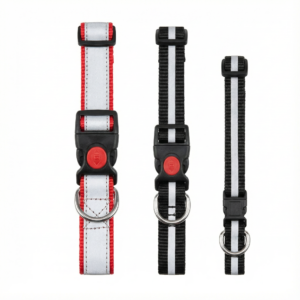 Button Type Reflector Dog Collar 1 Inch | Heavy Duty Reflective Safety Collar