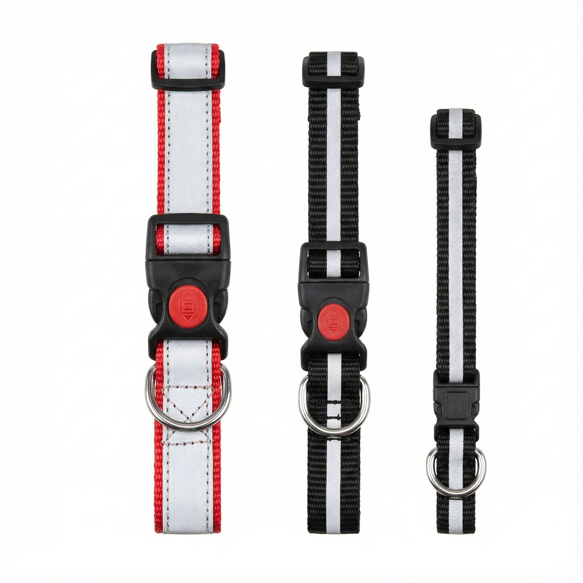 Button Type Reflector Pet Collar 0.75 Inch | Reflective Safety Dog Collar