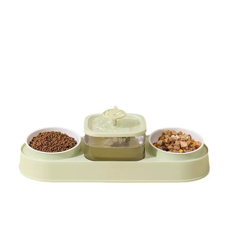 Wholesale cat fountain feeding set