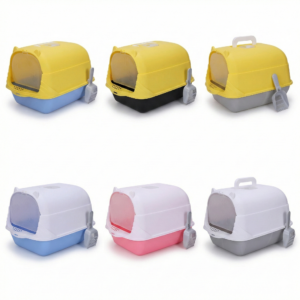 Enclosed Cat House Litter Box with Scoop