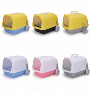 Enclosed Cat House Litter Box with Scoop