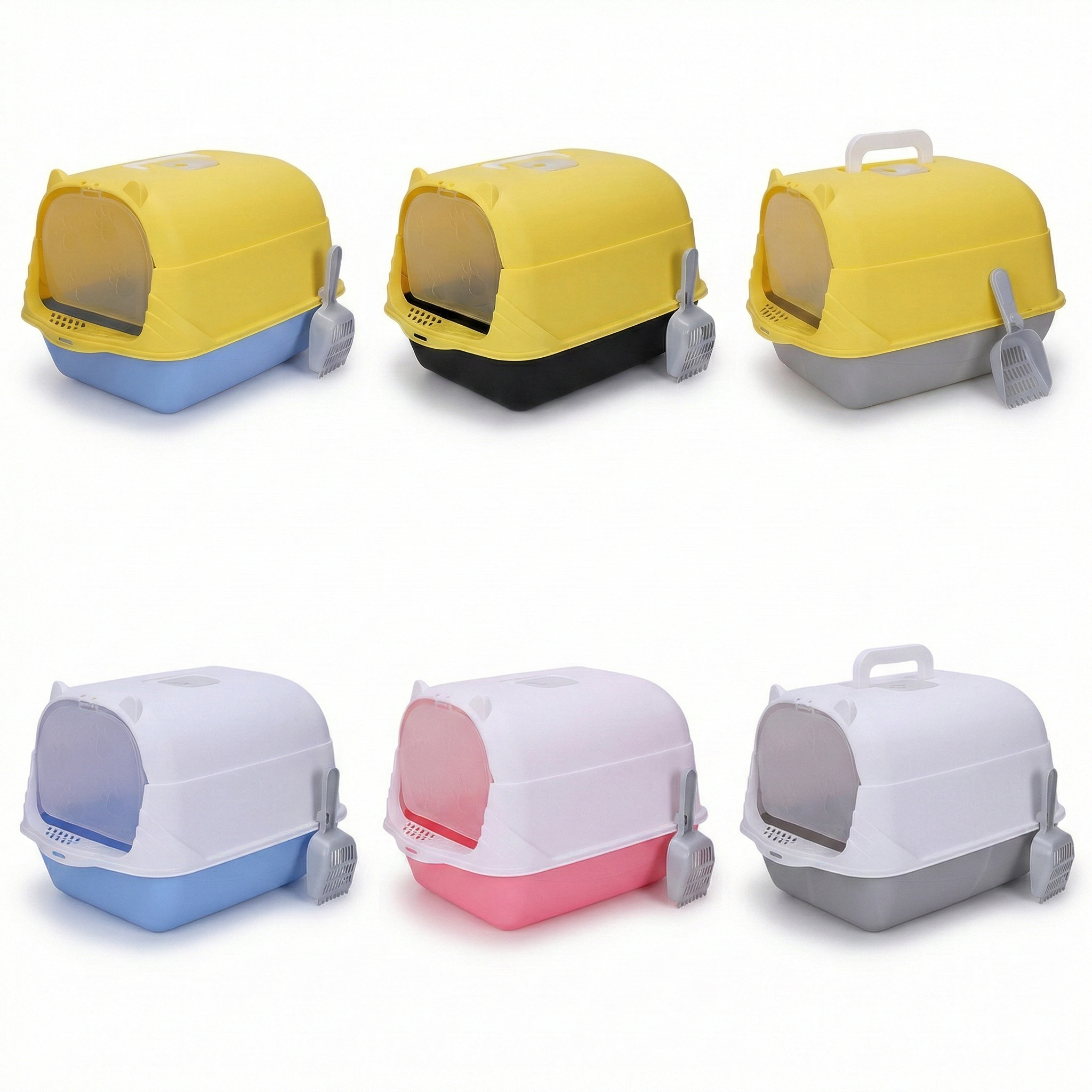 Enclosed Cat House Litter Box with Scoop