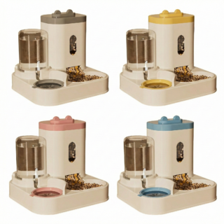 Automatic cat feeder and water dispenser