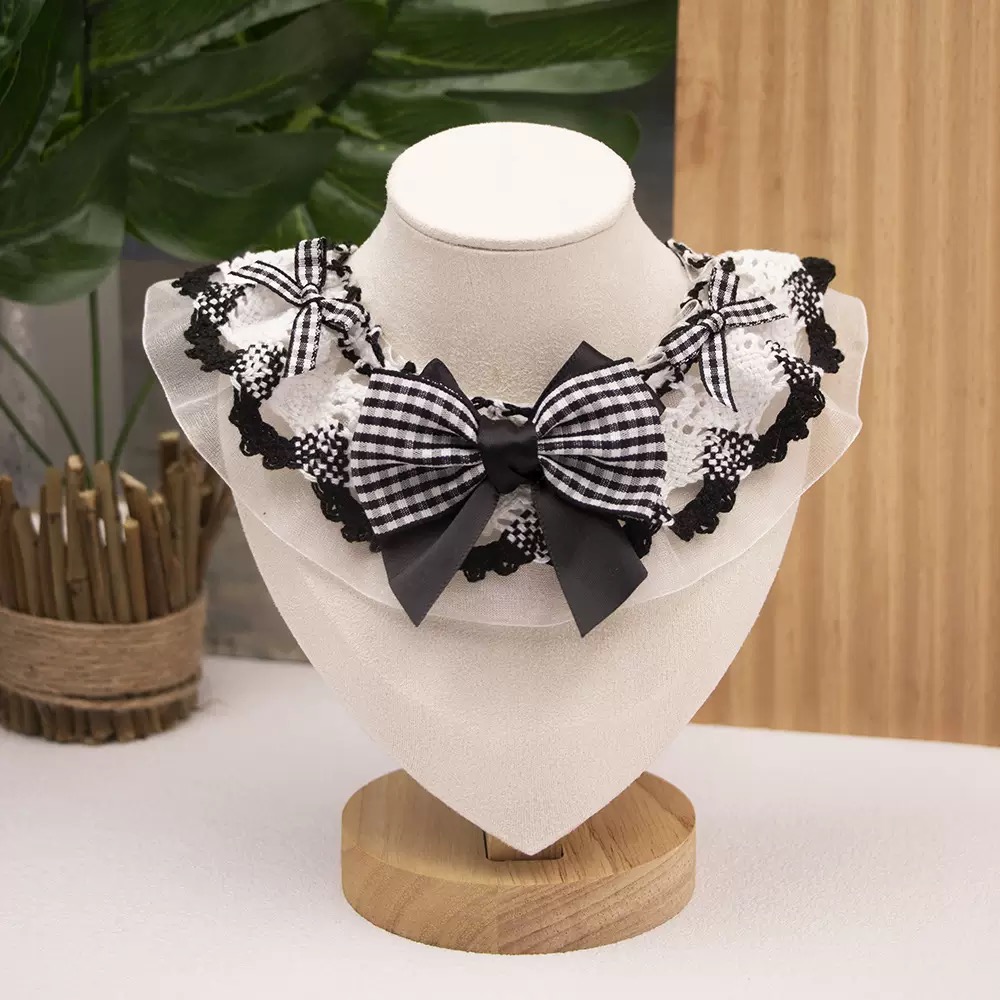 Frill bow pet neckwear small size