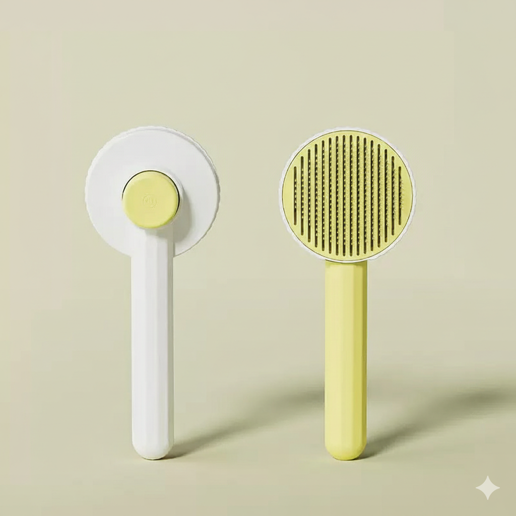 Stainless steel slicker pet brush