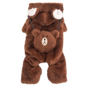 Bear Pet Hoodie Wholesale XS Size Soft Winter Jumpsuit for Dogs and Cats
