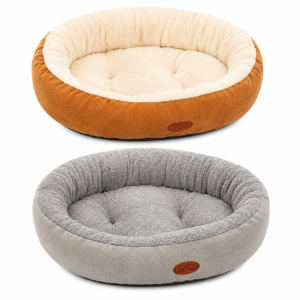 Round Plush Calming Pet Bed Wholesale | Soft Donut Bed for Dogs & Cats