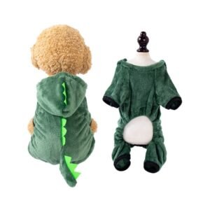 Dinosaur Pet Hoodie Wholesale Soft Winter Jumpsuit for Dogs and Cats