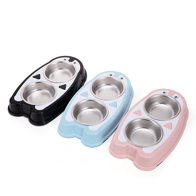 Penguin Double Pet Bowl With Box - Image 5