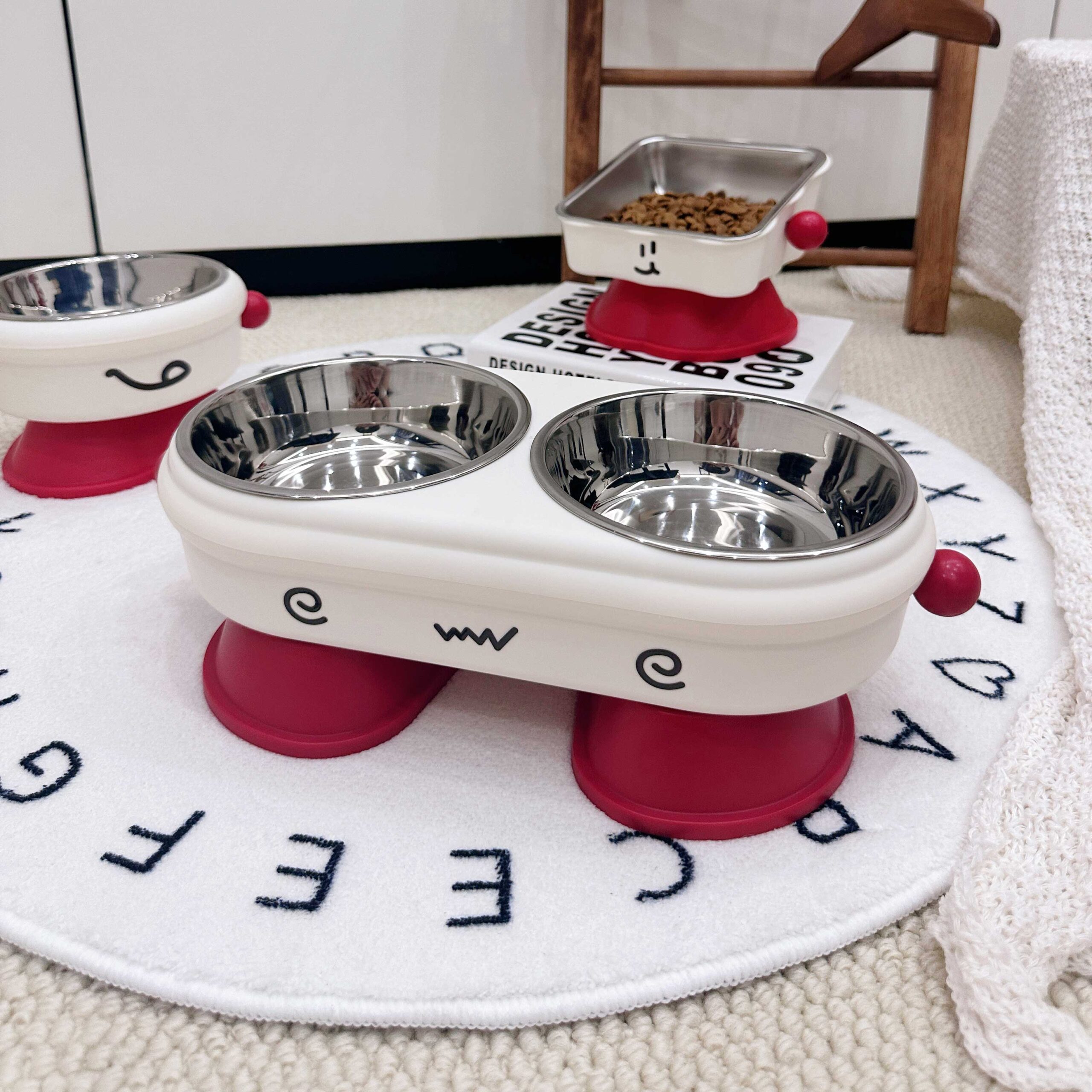 Elevated Double Pet Steel Bowl - Image 3