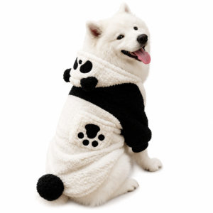 Panda Dog Hoodie Wholesale Plush Winter Pet Clothing