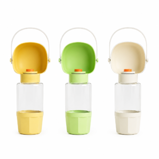Wholesale Portable Pet Water and Food Bottle 350ml Water 200ml Food Travel Feeder