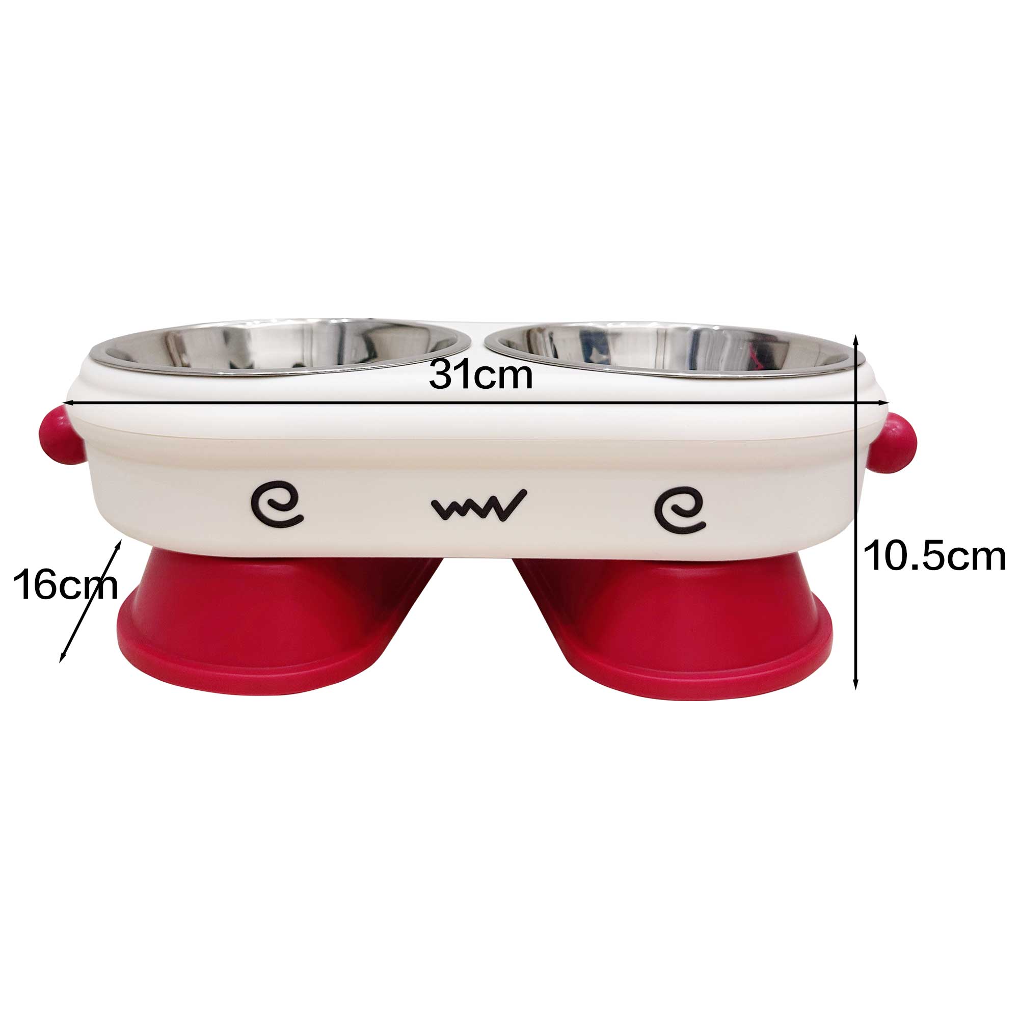 Elevated Double Pet Steel Bowl - Image 2