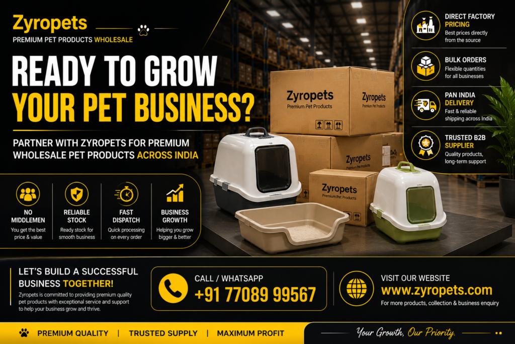 Contact Zyropets for Cat Litter Box Wholesale in India